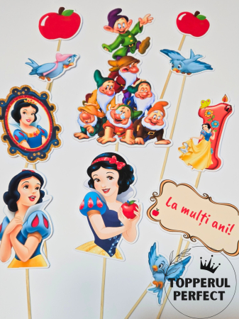 Toppere Printese - Set Toppere Printesa Alba ca Zapada