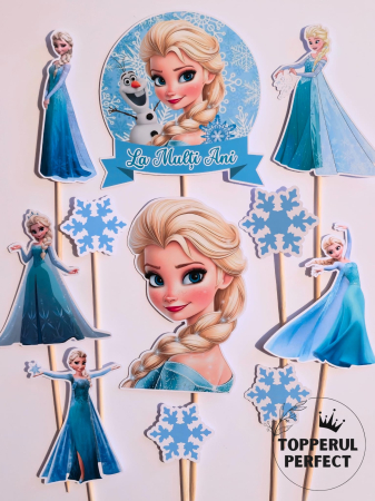 Toppere Torturi - Toppere tort Elsa – Decor tort tematic Elsa pentru aniversari copii