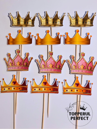 Decoratiuni Toppere - Toppere Tort Coroana – Decor Tort Coroana