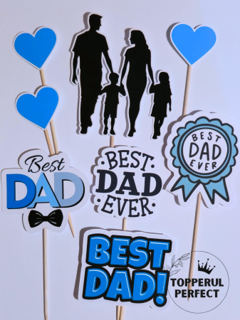 Toppere Siluete - Set Toppere Best Dad