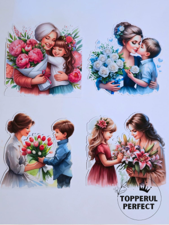 8 Martie - Toppere tort 8 martie – decor special 4 BUC FRONTALE