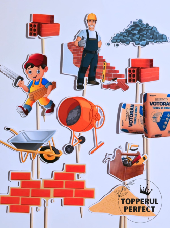 Toppere Baieti - Set Toppere Constructii 3