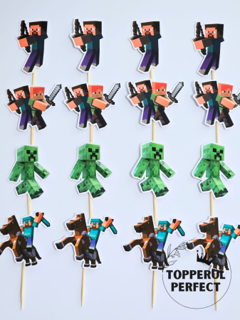 Toppere Gaming - Toppere Candy Bar Minecraft – Set Aniversar Pixel Decor