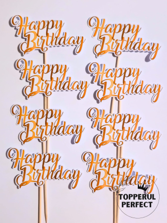 Toppere Diverse - Toppere Tort Happy Birthday Aurii – Decor Tort Aniversar