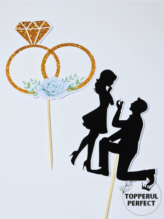 Toppere Nunta - Set Toppere Cerere in Casatorie