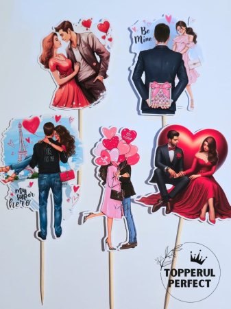 Valentines Day - Set Toppere Valentine’s Day Siluete