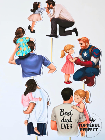 Toppere Torturi - Set Siluete Tata + Fiica