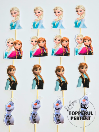 Toppere Elsa - Toppere Candy Bar Elsa si Ana – Set Aniversar Regatul de Gheață Decor