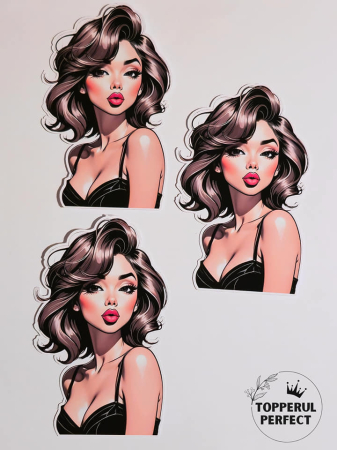 Toppere Femei - Set Toppere Siluete Frontale Femei 2