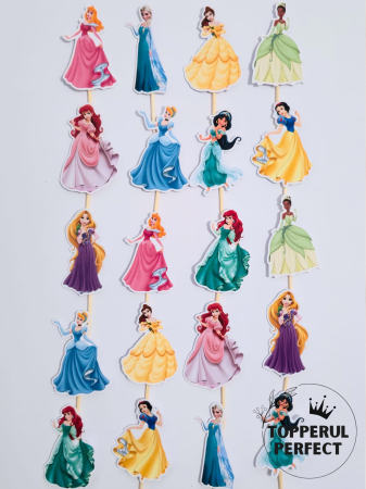 Toppere pentru Briose - Set Toppere Briose cu Printese Disney