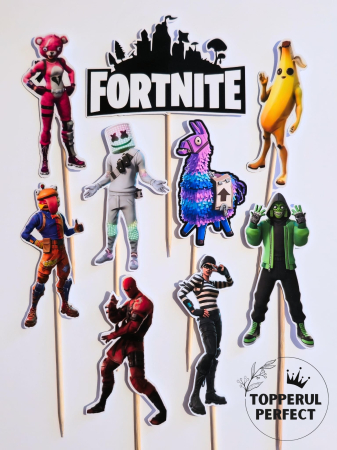 Toppere Eroi - Toppere tort Fortnite Royale – Decor tort tematic Fortnite pentru aniversari