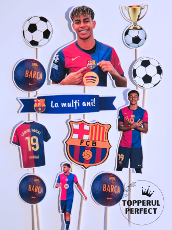 Toppere Torturi - Toppere Tort Yamal Barcelona – Decor Tort Fotbal