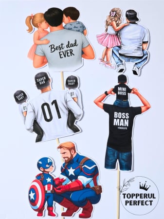 Toppere Siluete - Set Siluete Tata + Fata + Baiat