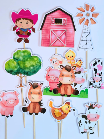 Toppere Animale - Set Toppere Ferma Roz