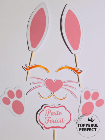 Toppere Tort de PASTE - Toppere Tort Silueta Iepuras – Decor Tort Paste Minimalist