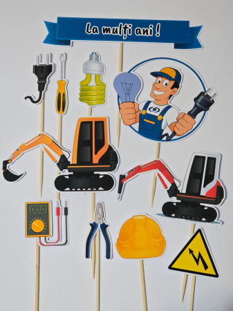 Toppere Meserii - Set Toppere Electrician + Excavator