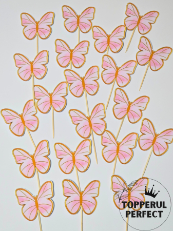 Fluturi - Set Fluturi Roz + Auriu