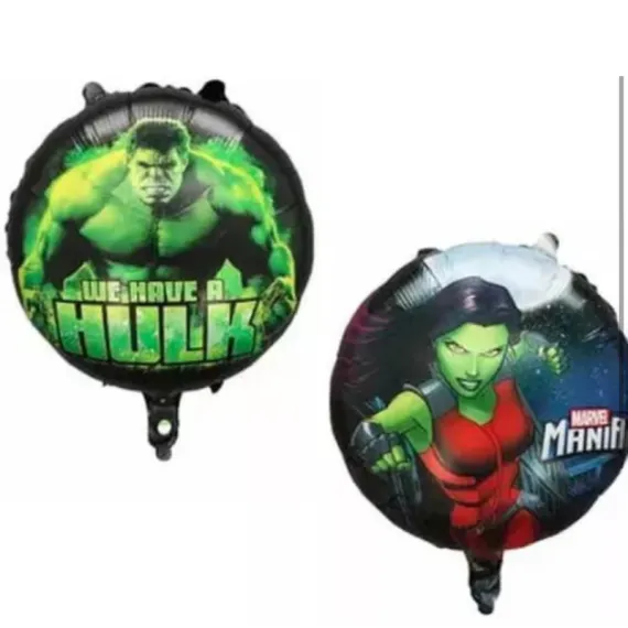 Baloane Petrecere Copii - Baloane Hulk Fata Verso din Folie - Decoratiuni pentru Petreceri Copii si Aniversari Supereroi