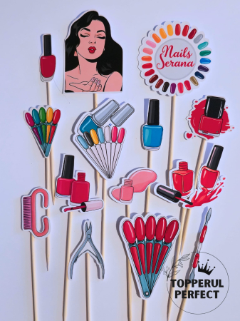 Toppere Torturi - Toppere Tort Manichiurista Nail Artist – Decor Tort Elegant