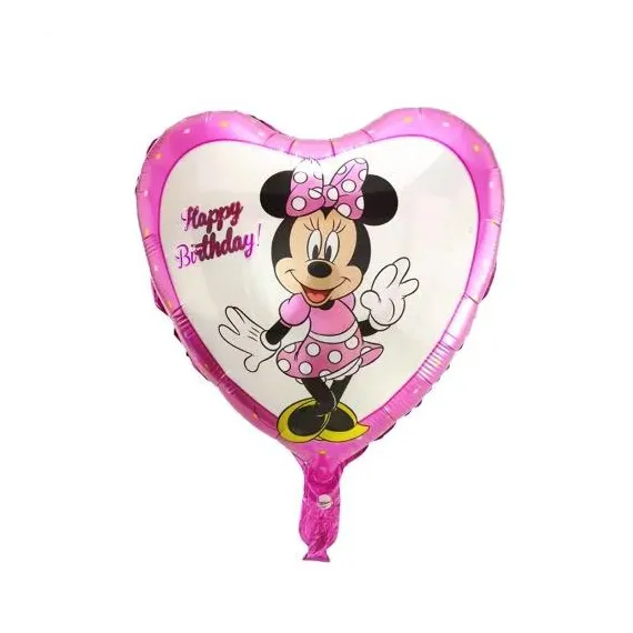 Articole Petrecere - Baloane Minnie Mouse Inima din Folie - Decoratiuni pentru Petreceri Copii si Aniversari Disney
