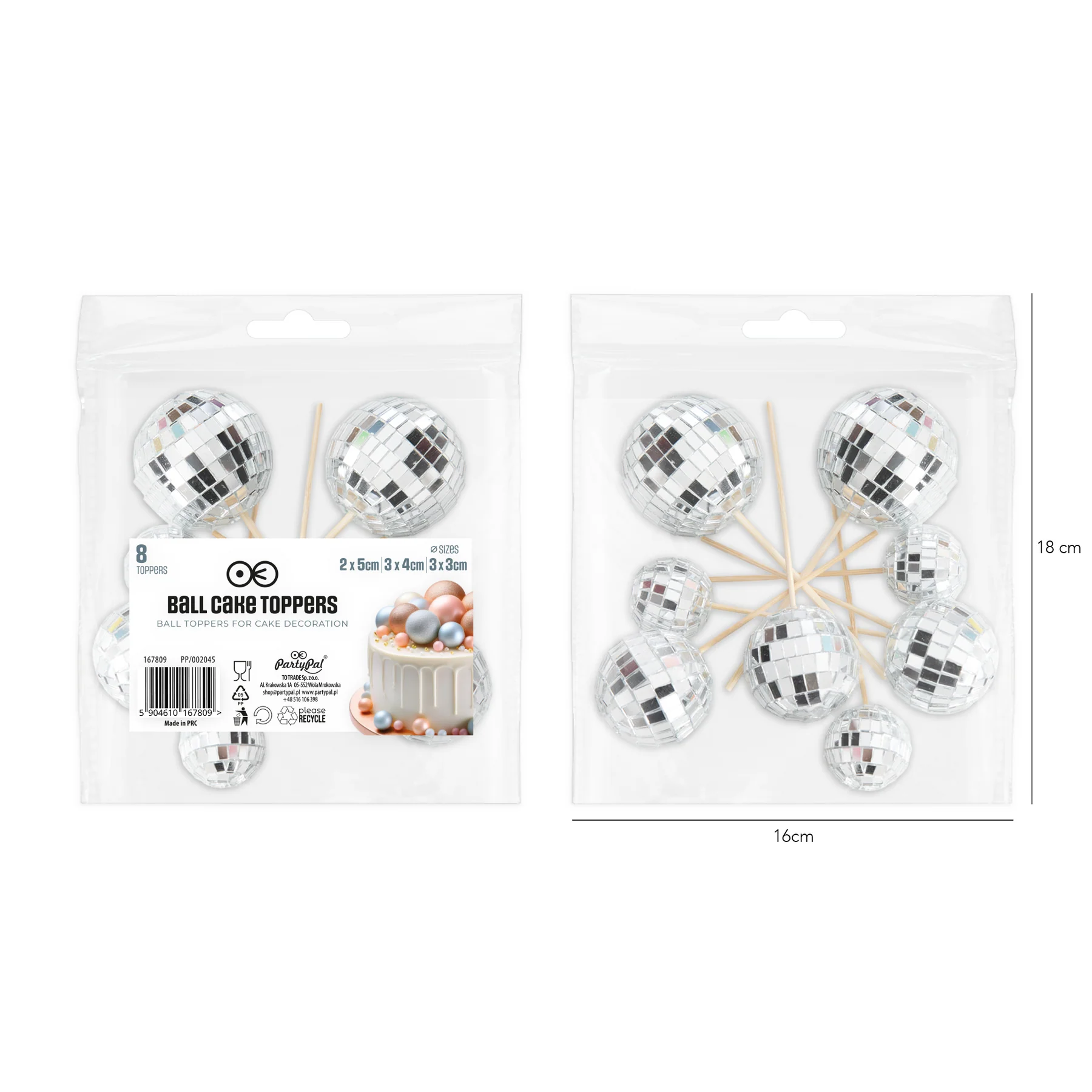 Sfere Tort - Sfere Disco pentru Decor Tort - Set Decoratiuni Tort Stralucitoare