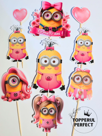 Toppere Torturi - Set Toppere Minionii Fete