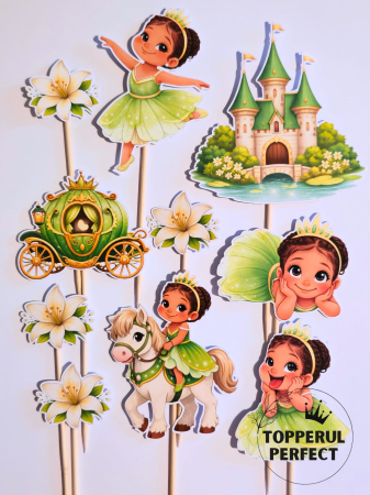 Toppere Torturi - Toppere Tort Printese Verde   – Decor Tort Printese