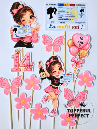 Toppere Torturi - Toppere Tort Fete 14 Ani - Buletin - Decor Tort 14 Ani