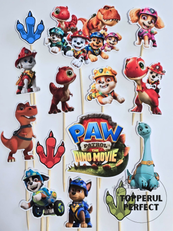 Toppere Paw Patrol - Paw Patrol Dino Movie - Patrula Catelusilor Dinozauri Film - DECOR TORT