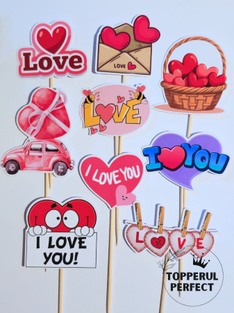 Valentines Day - Set Toppere Valentine’s Day I love you