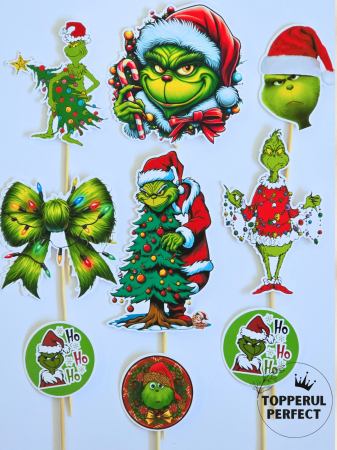 Toppere Craciun - Set Toppere Grinch