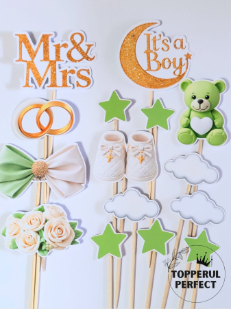 Toppere Torturi - Set Toppere Nunta & Botez Mixt