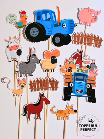 Toppere Animale - Set Toppere Ferma + Tractor