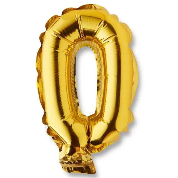 Articole Petrecere - Balon Folie Cifra 0 AURIU 68 x 53 cm