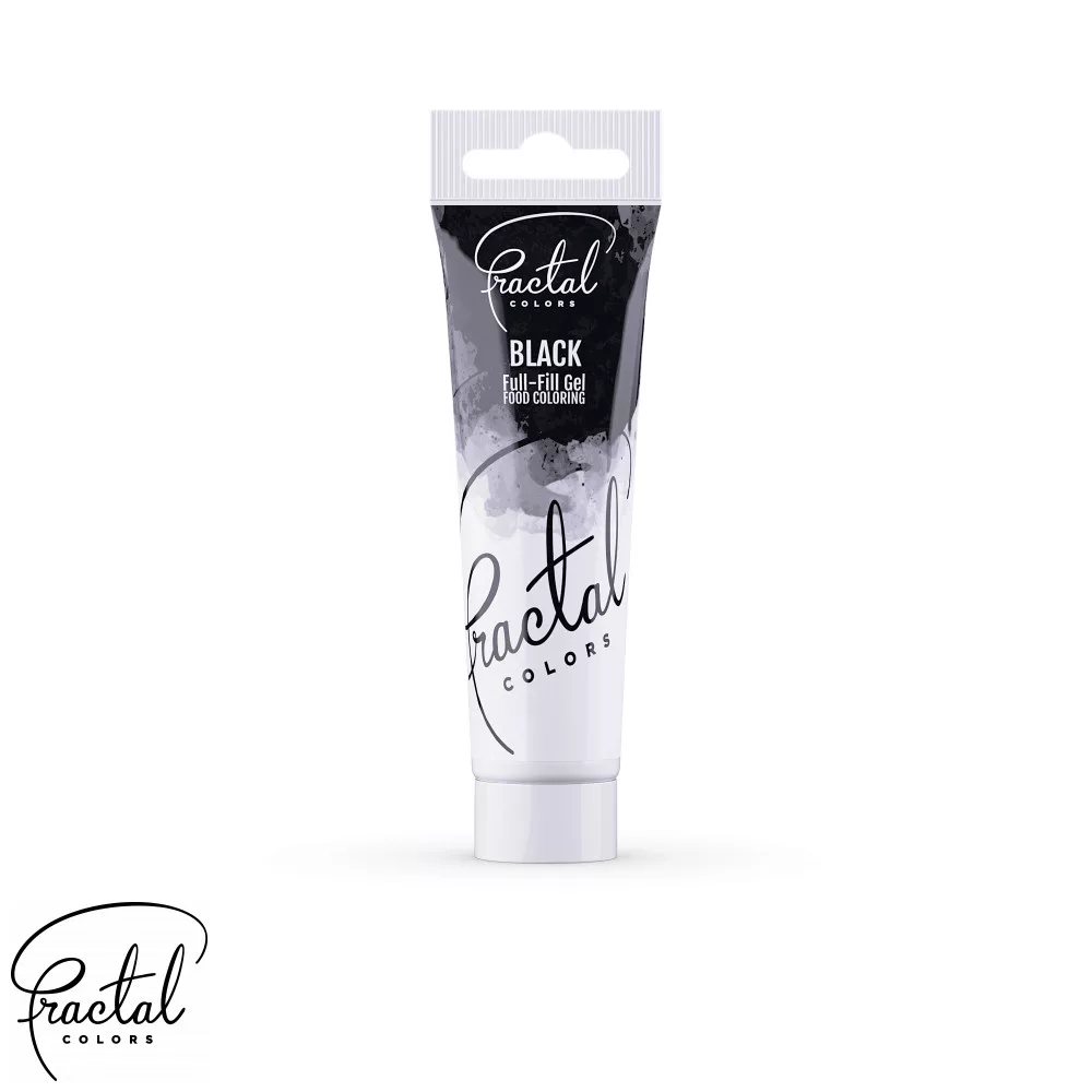 COLORANTI ALIMENTARI - Colorant alimentar GEL - FRACTAL - NEGRU - 30g