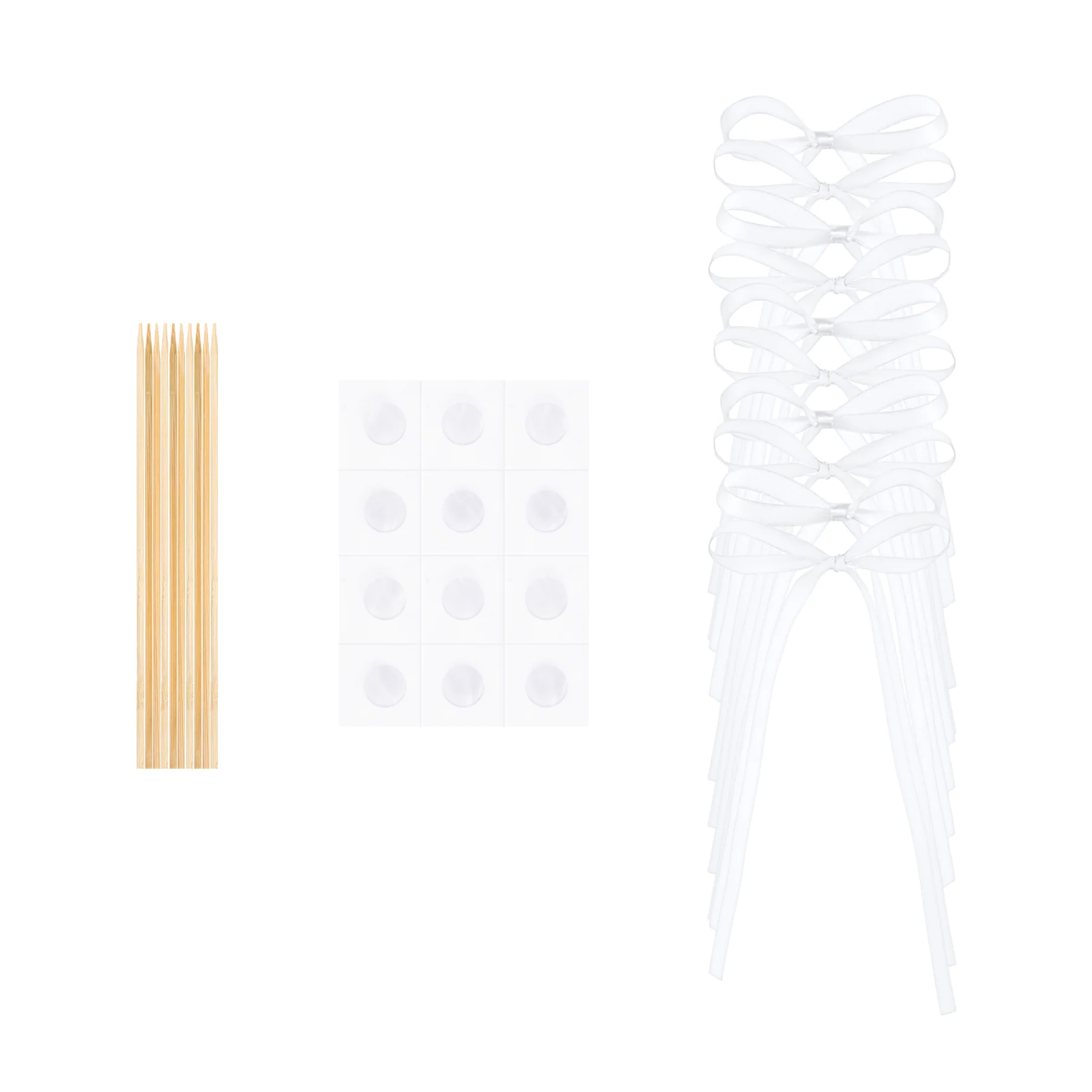 Set 10 Fundite ALBE pentru Decor Tort | Decoratiuni Elegante pentru Tort si Candy Bar [1]