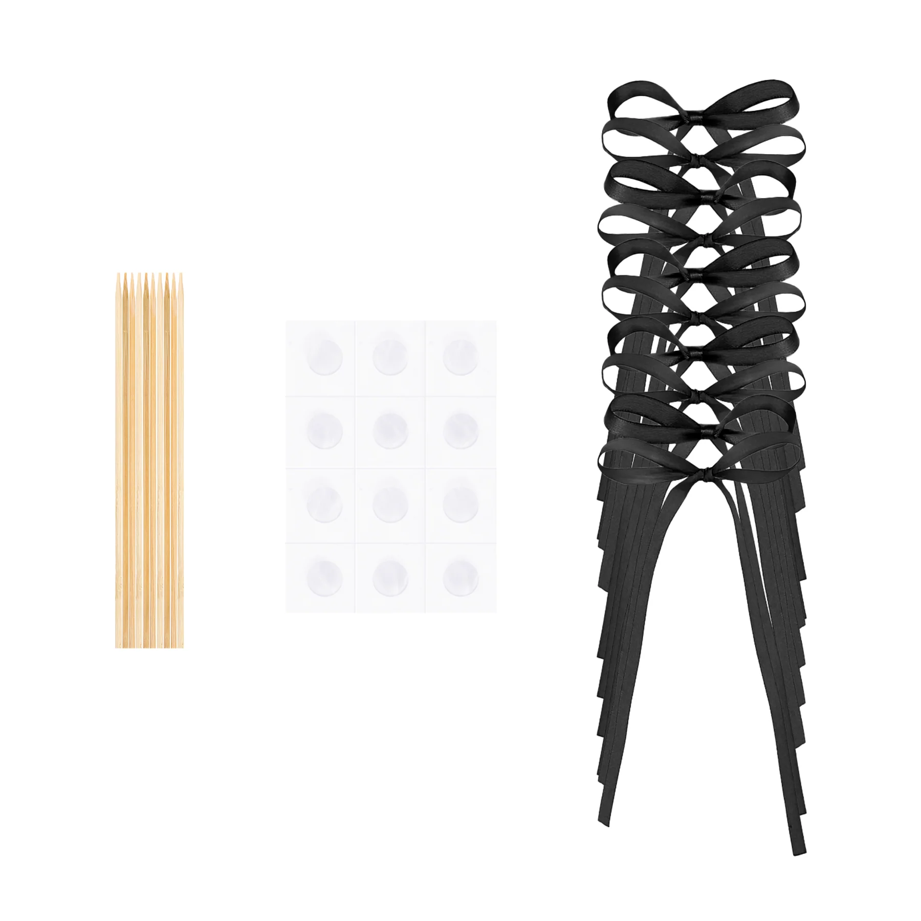 Set 10 Fundite NEGRE pentru Decor Tort | Decoratiuni Elegante pentru Tort si Candy Bar [1]