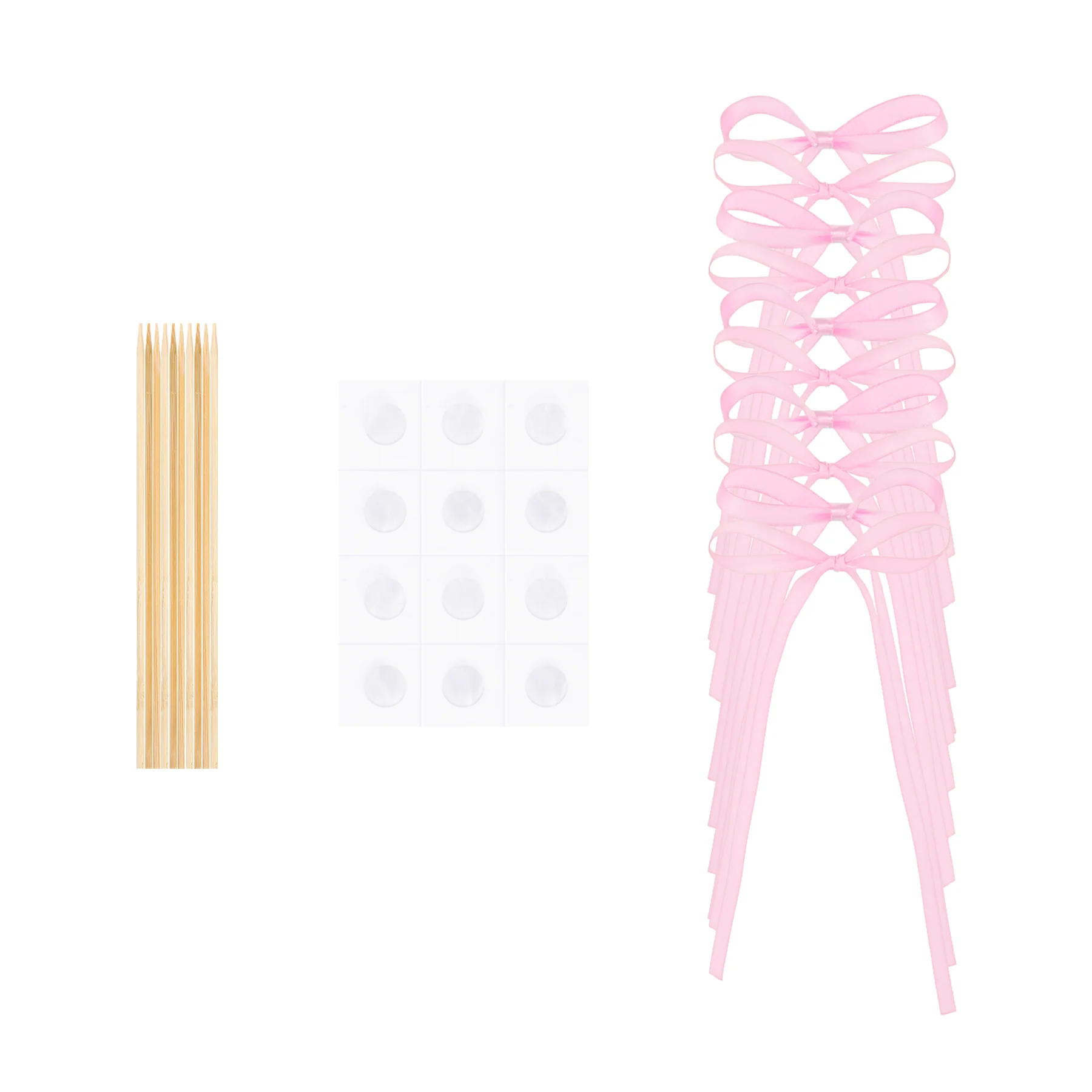 Set 10 Fundite ROZ pentru Decor Tort | Decoratiuni Elegante pentru Tort si Candy Bar [1]