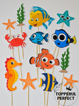 Toppere Animale - Set Toppere Animale Marine + Nemo