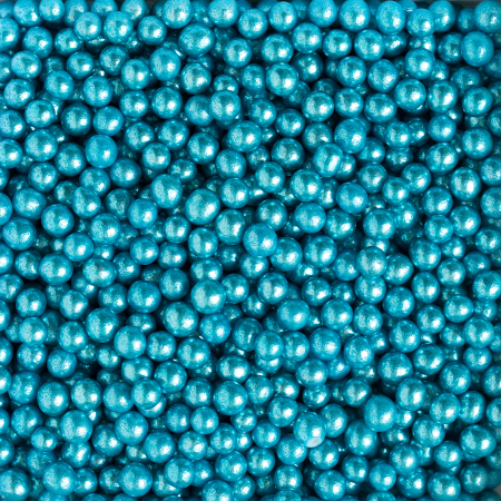 SPRINKLES - Perle de zahar - ALBASTRU DESCHIS METALIZAT 5 MM 100 G - DECORA [1]