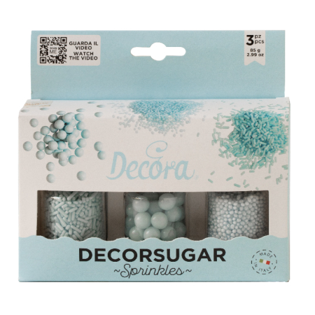 SPRINKLES - PERLE DE ZAHAR - SPRINKLES - SET Perle de zahar - ALBASTRU DESCHIS PERLAT 85 G - DECORA