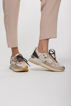 Pantofi Sport Femei - Sneakers Anekke 42370 Beige & Gold