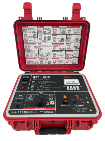 Testere de electrosecuritate - MT-204  Tester de electrosecuritate multifunctional
