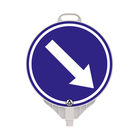 SEMNALIZARE LUCRĂRI - Indicator ocolire stanga, ppc, reflectorizant, r 38cm