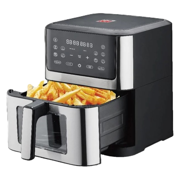 Air Fryer 8L 1800W Friteuza Fara Ulei cu 10 Programe si LED – Negru [2]