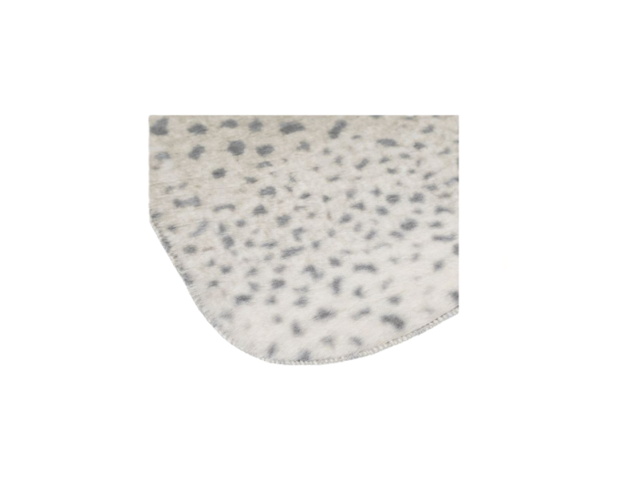 Covor Gri cu Dots Bej 150x50 cm - Imitatie Blana pentru Hol si Coridor [2]