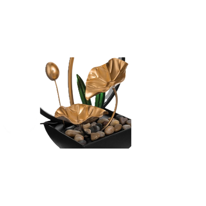 Fantana Arteziana Decorativa de Interior cu LED si Frunze Aurii [4]