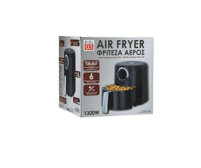 Air Fryer 4.5L Negru Ecran Digital – Friteuza Fara Ulei 1300W [4]