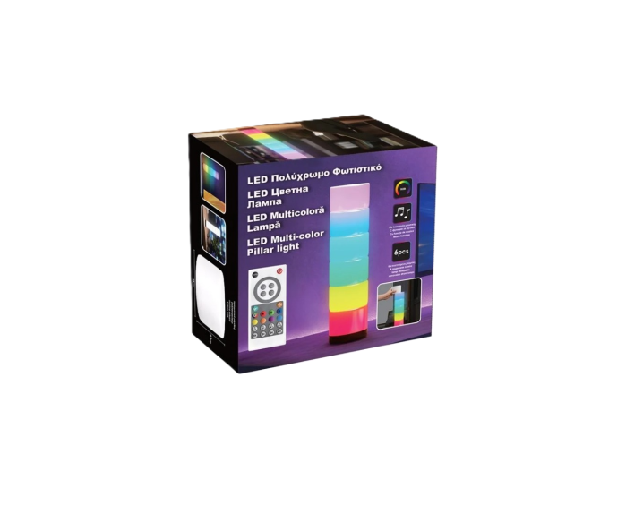 Lampa LED RGB, 6 lumini detasabile, Alb [5]