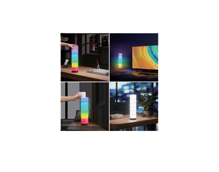 Lampa LED RGB, 6 lumini detasabile, Alb [3]